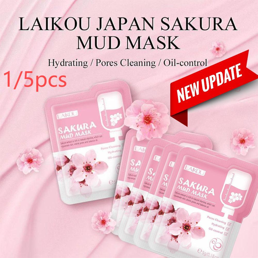 Deep Conditioner Mask - 1/5Pcs Sakura Collagen Mask Deep Hydrating