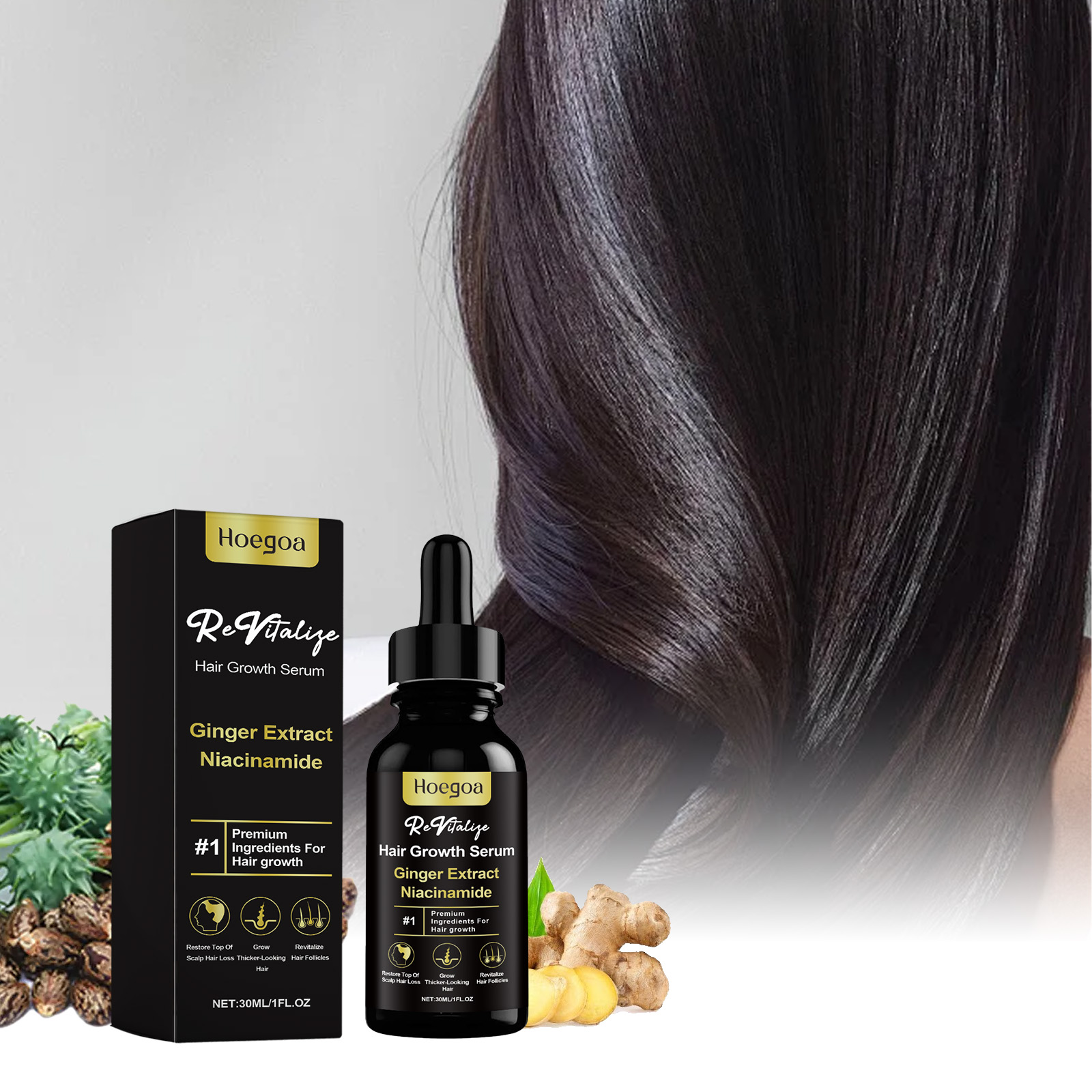 Hair Growth Serum Oil - 30ml Hair Care Essential Oil Thicker