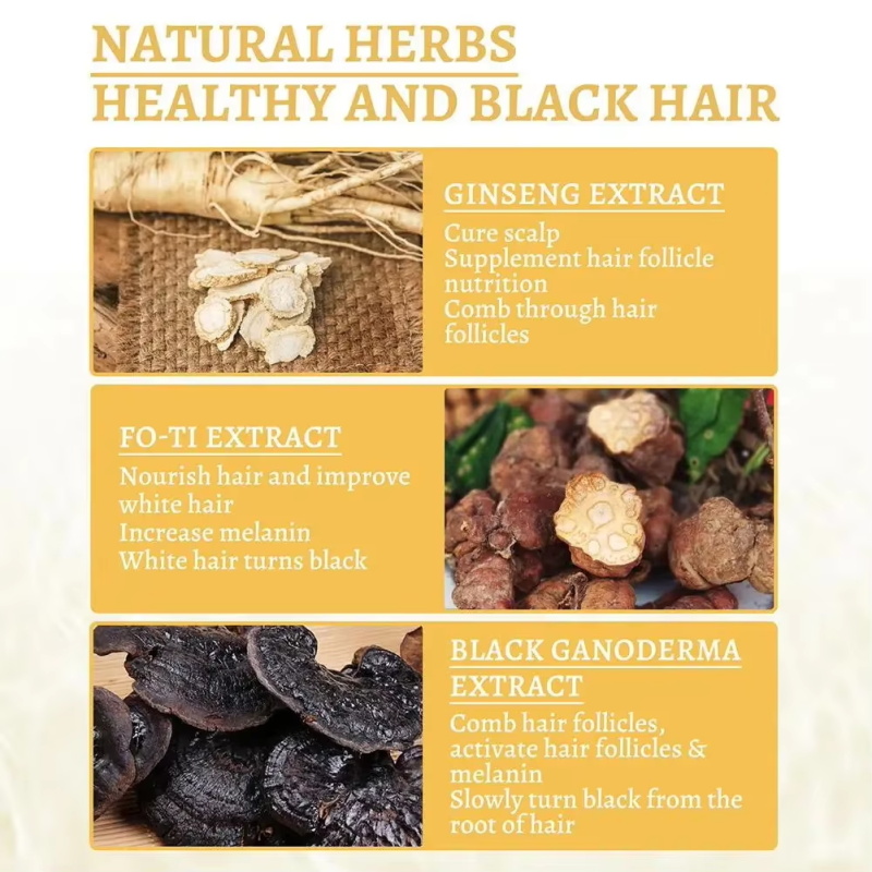 Hair Care Herbal Products - Herbal Anti-grey Treatment Hair Dye Shampoo