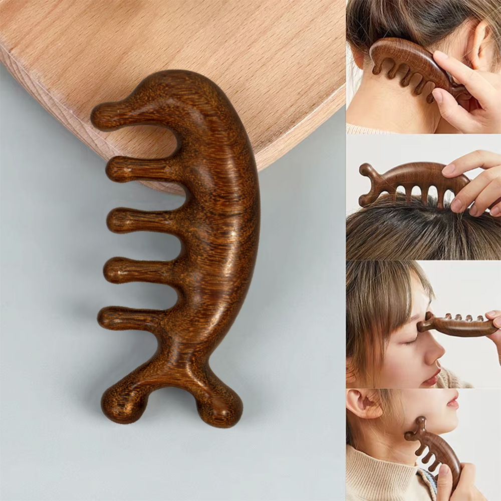 Hair Care Nutrition - Sandalwood Massage Comb Head Meridian Scalp