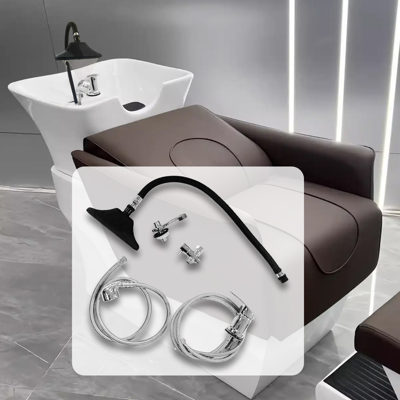 Hair Care Salon - Shampoo Sink Shower Head Hair Spa