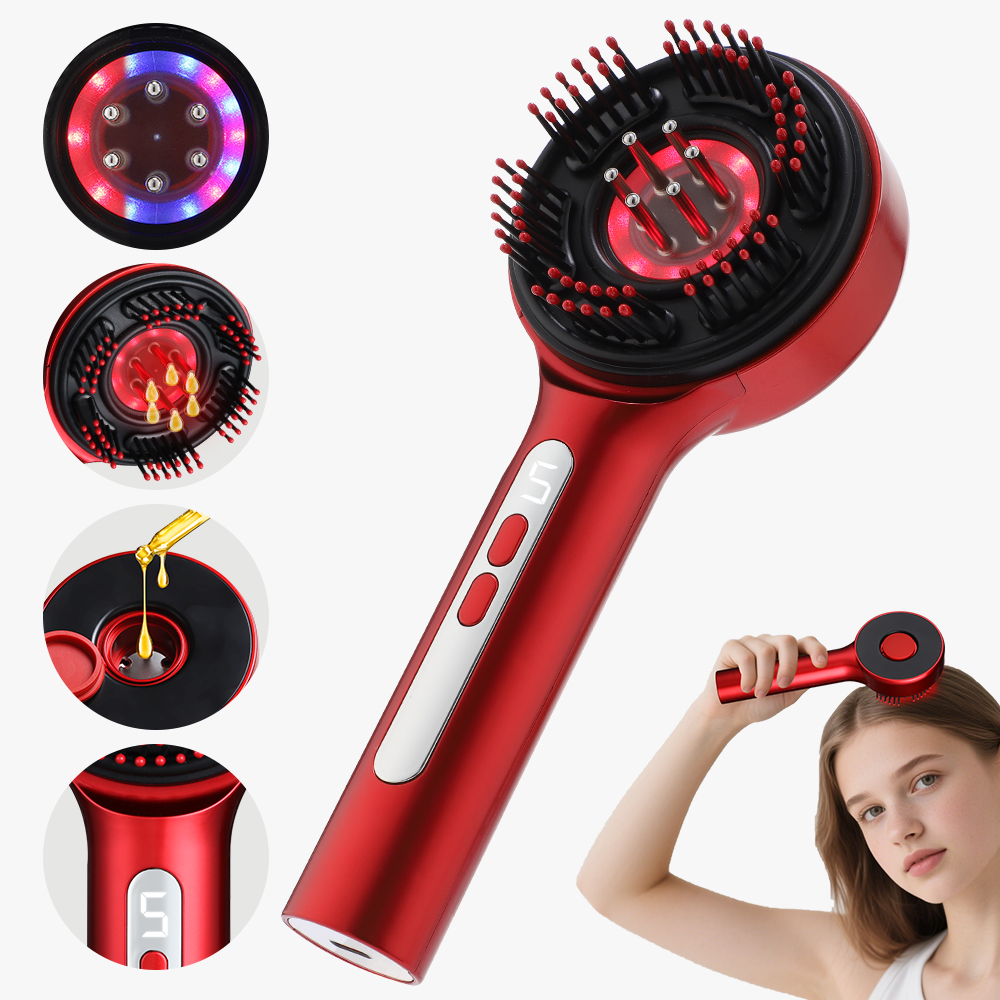 Hair Growth Serum Oil - Electric Vibration Massage Comb Portable Hair