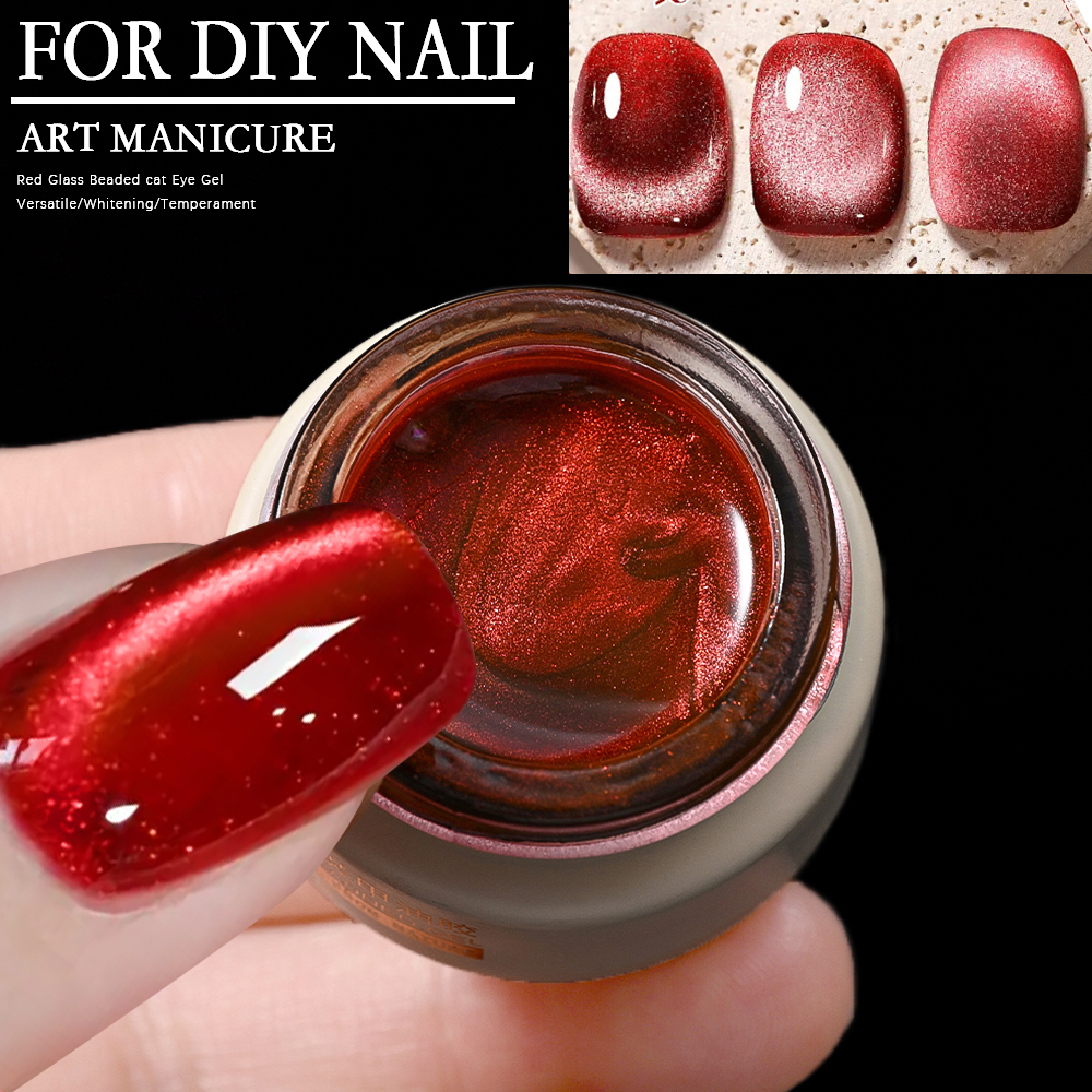 8ml Ruby Red Cat Eye Gel Nail  - Hair Care Gel recensione e prezzo