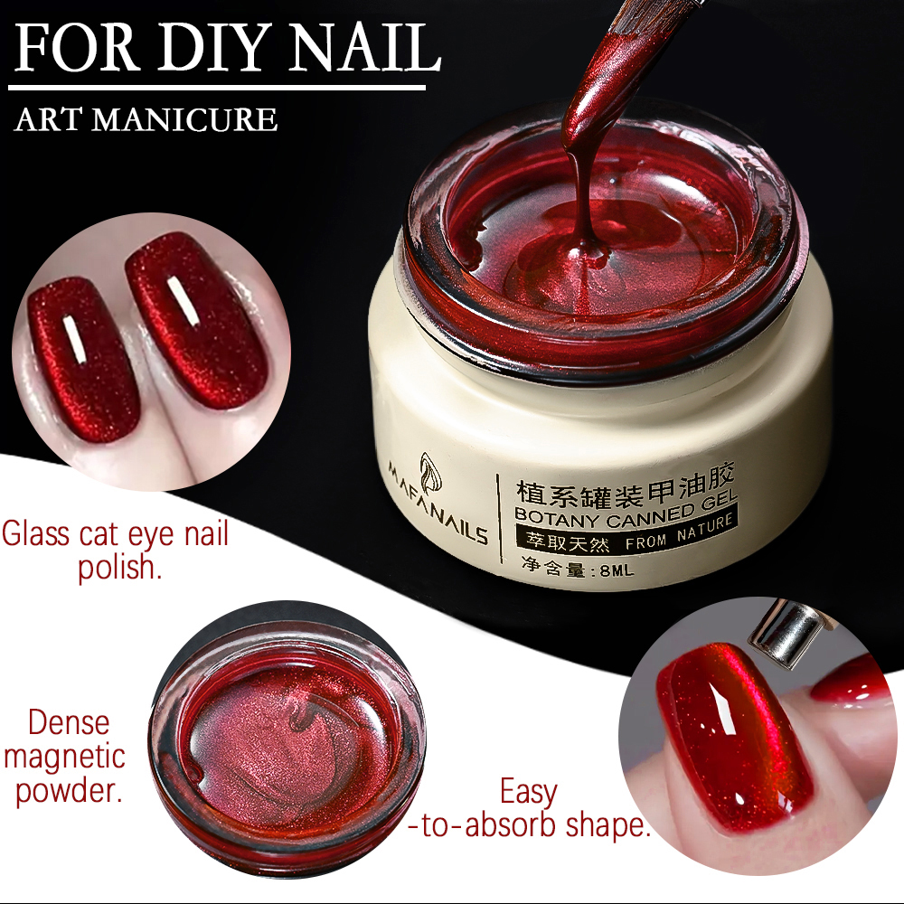 8ml Ruby Red Cat Eye Gel Nail  - Hair Care Gel recensione e prezzo