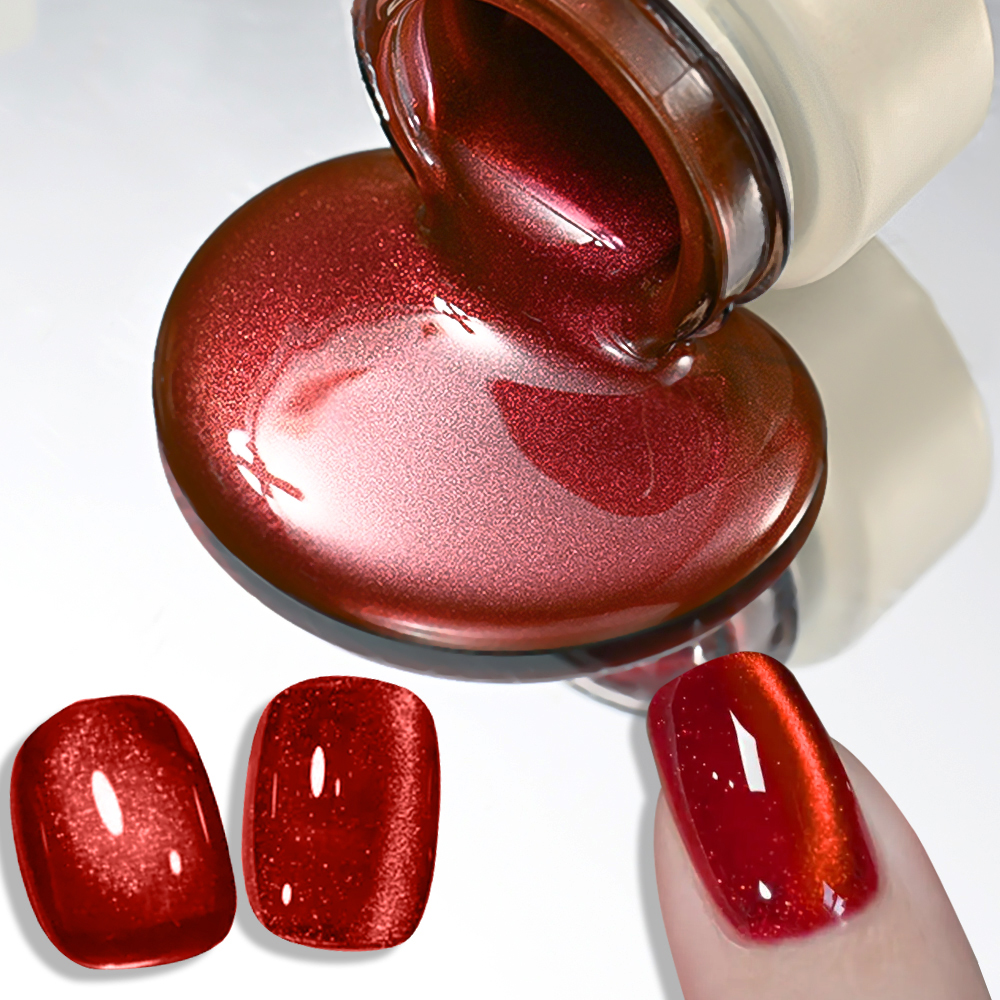8ml Ruby Red Cat Eye Gel Nail  - Hair Care Gel recensione e prezzo