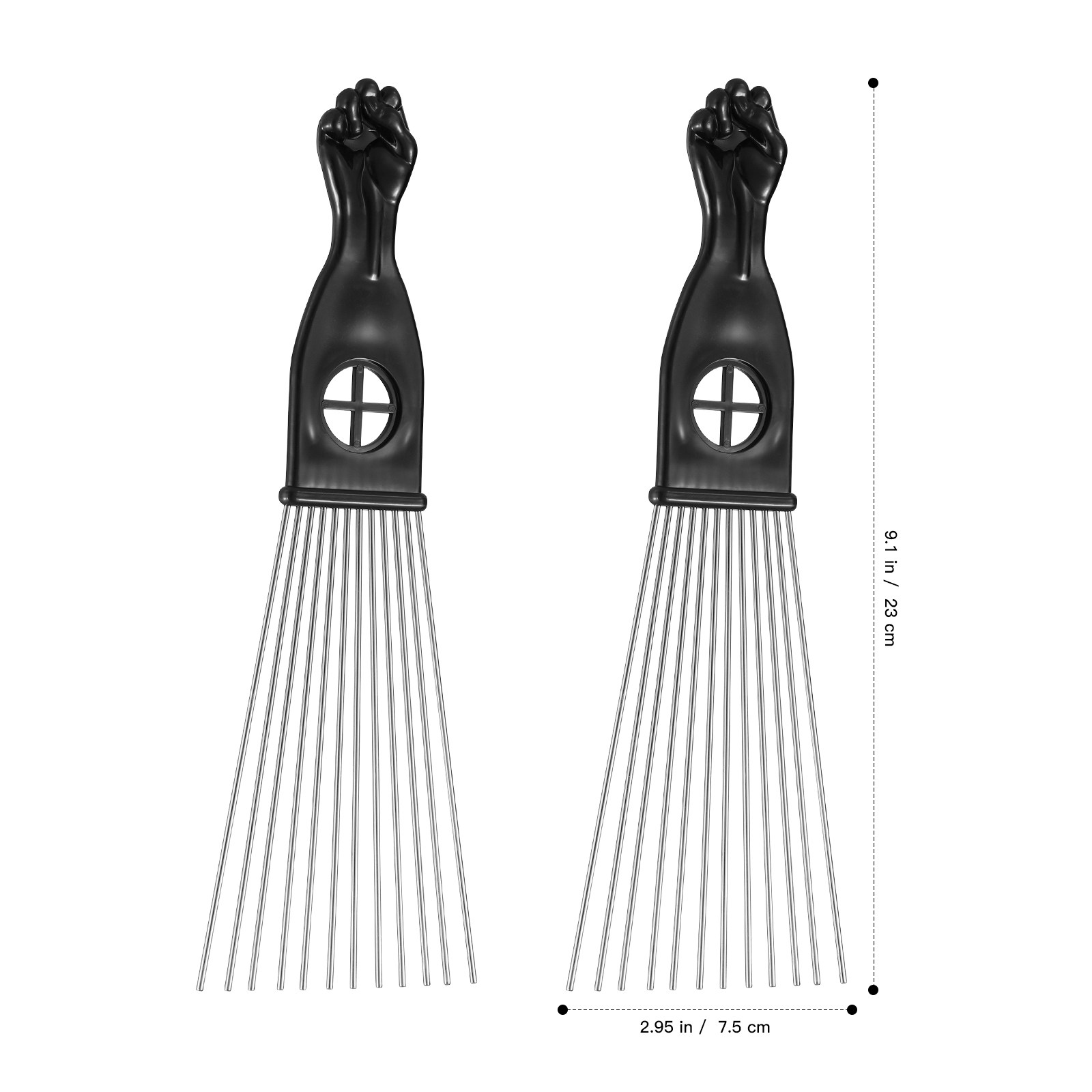 Metal Styling Pick Comb 2pcs F - Detangling Wide Comb recensione e prezzo