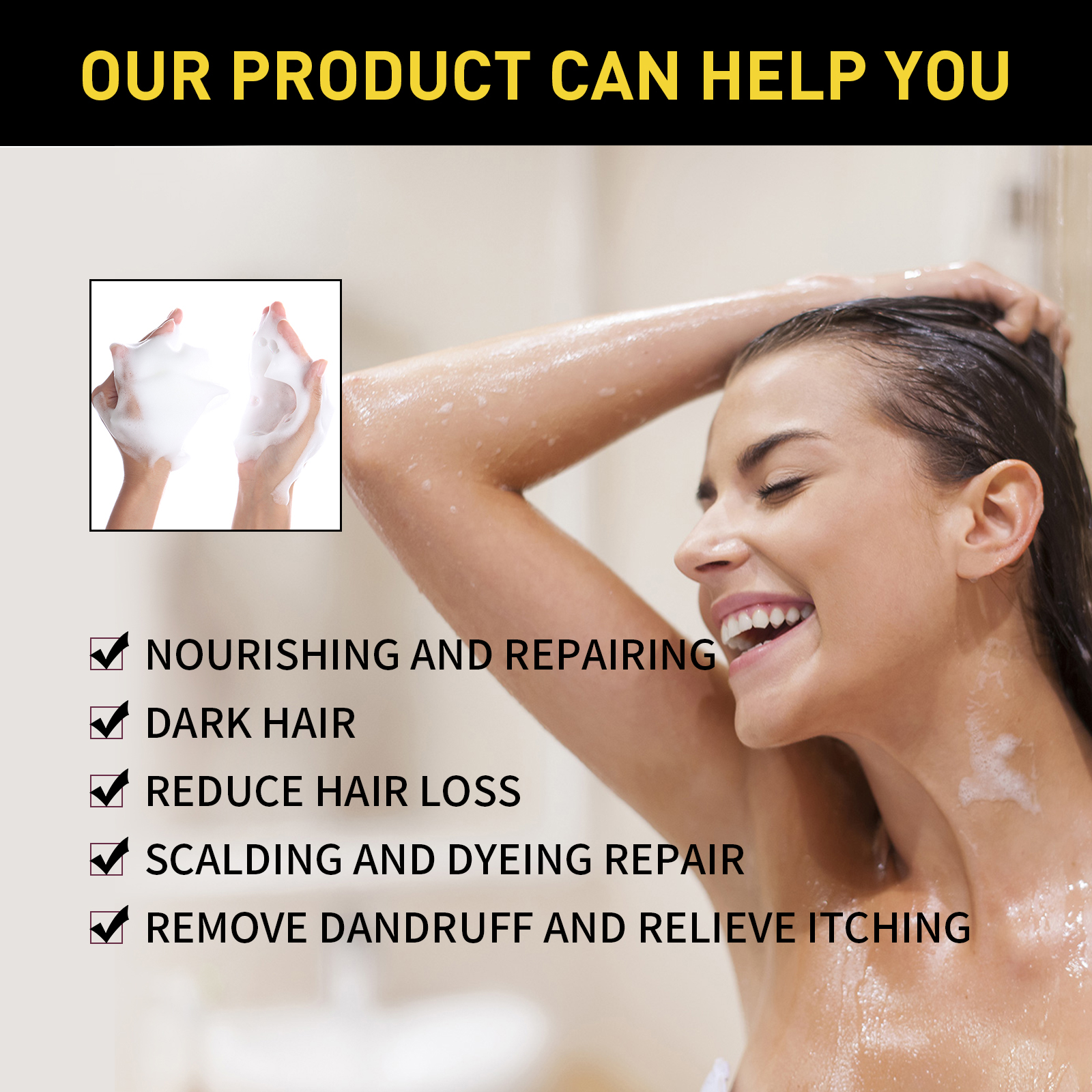 Natural Herbal Hair Dye Shampo - Hair Care Herbal Products recensione e prezzo