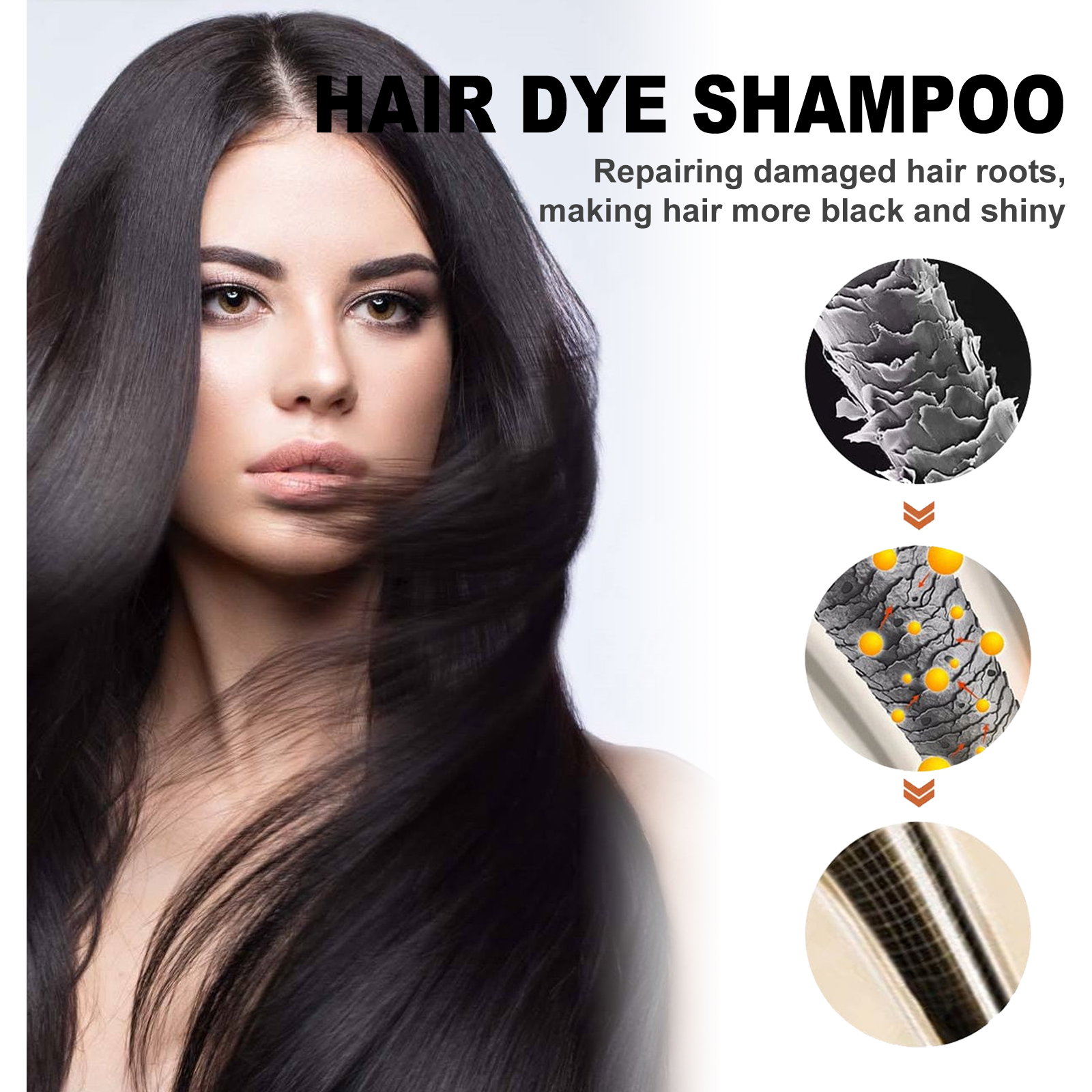 Natural Herbal Hair Dye Shampo - Hair Care Herbal Products recensione e prezzo