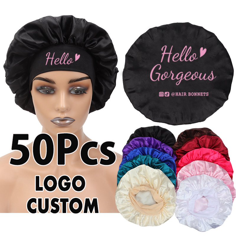 Satin Bonnet 50Pcs Wholesale H - Hair Care Logo recensione e prezzo