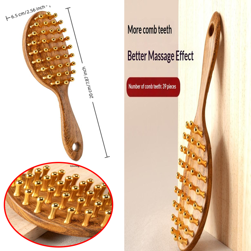 1PCS  Head Copper Tooth Massag - Detangling Wide Comb recensione e prezzo