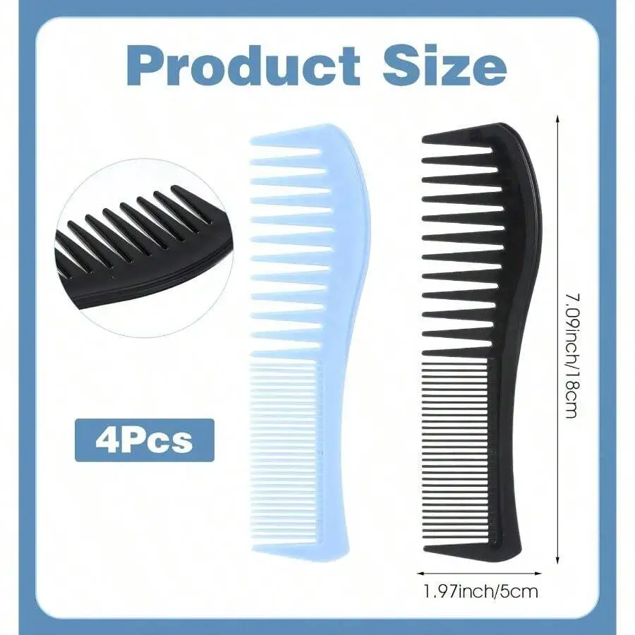 4Pcs Plastic Wide Tooth Combs  - Detangling Wide Comb recensione e prezzo