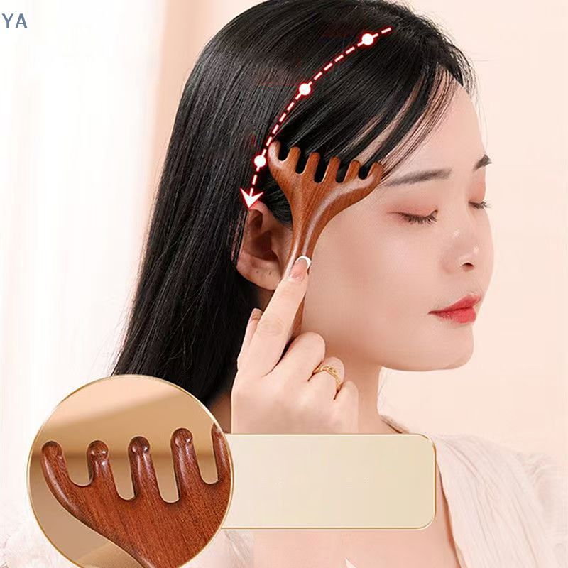 [YA]1Pc Wood Body Meridian Mas - Detangling Wide Comb recensione e prezzo