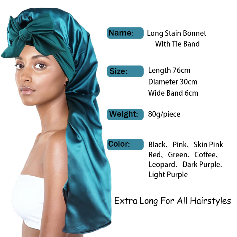 Custom Logo Long Satin Bonnet  - Hair Care Logo recensione e prezzo