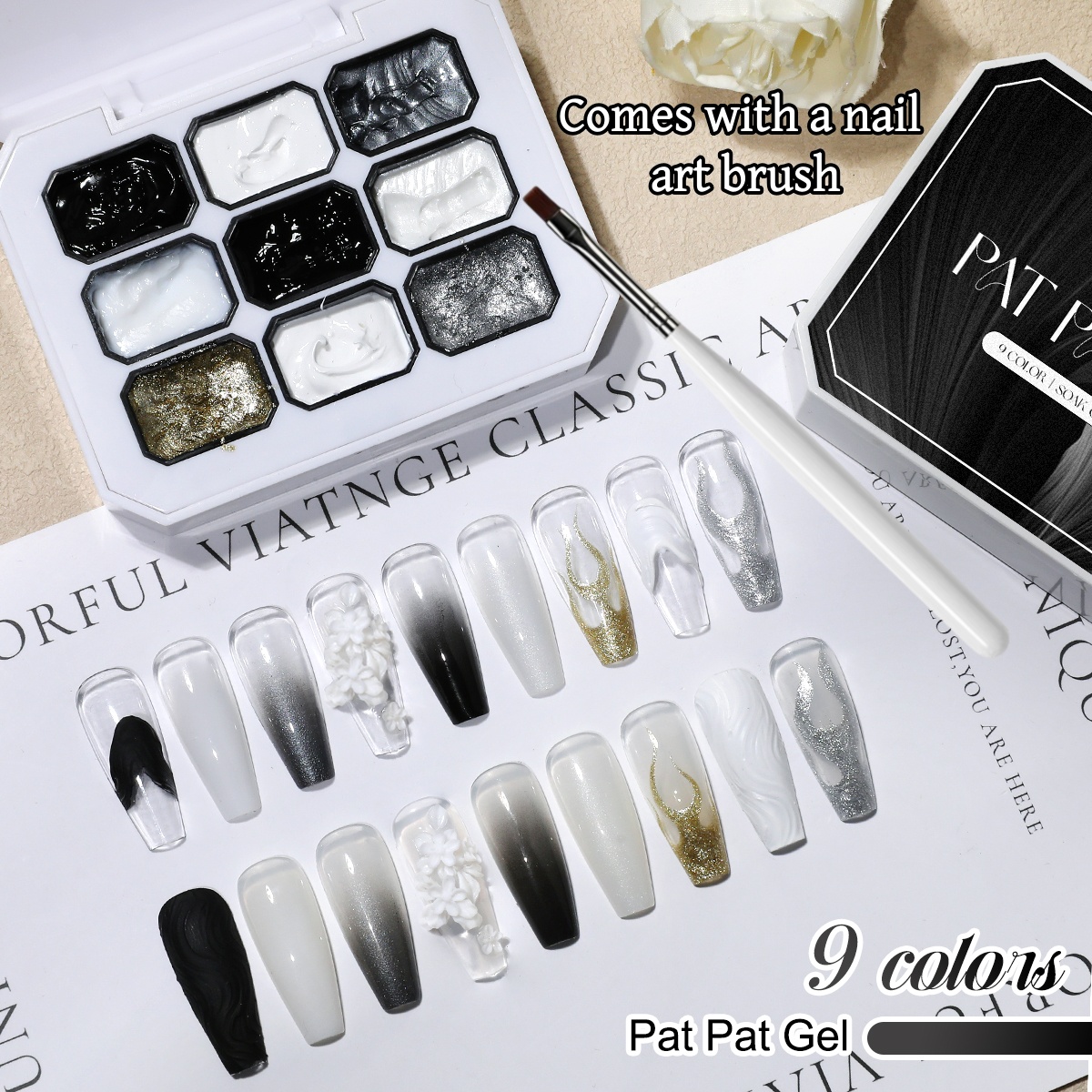 1 set of black and white solid - Hair Care Gel recensione e prezzo