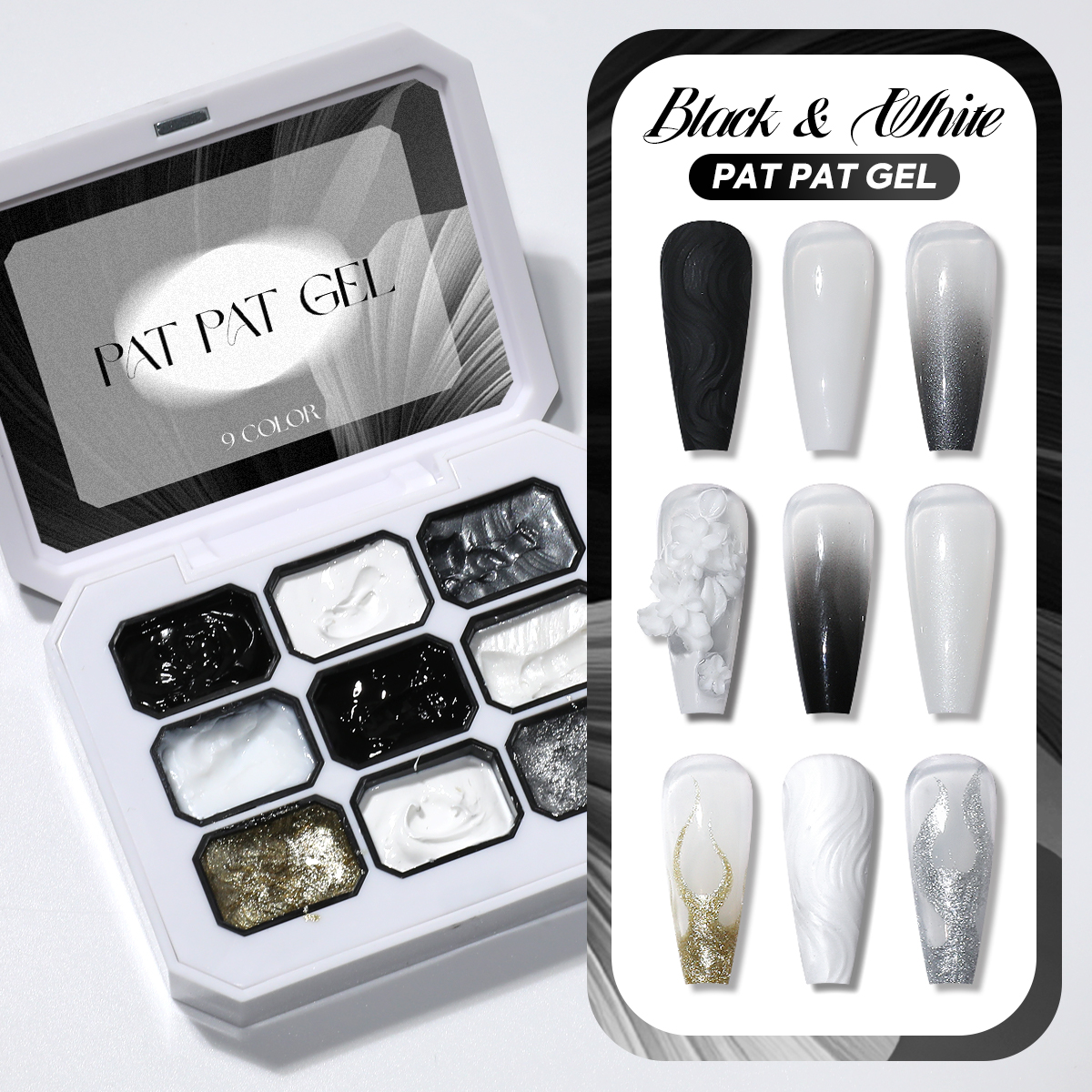 1 set of black and white solid - Hair Care Gel recensione e prezzo