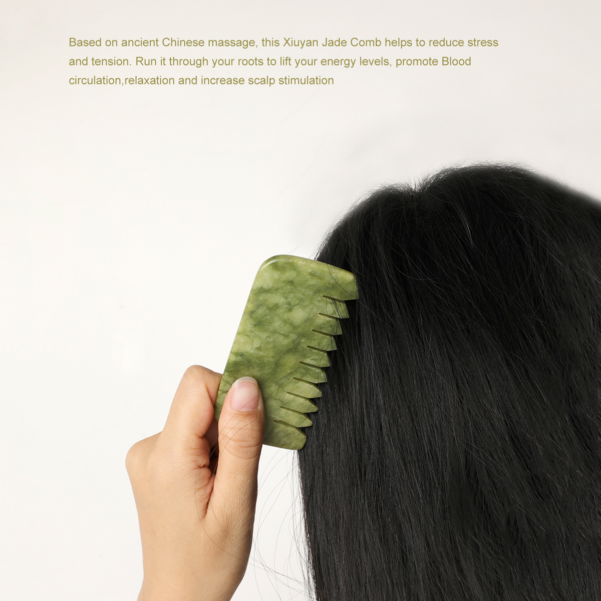 1pc Natural Jade Massage Comb  - Detangling Wide Comb recensione e prezzo