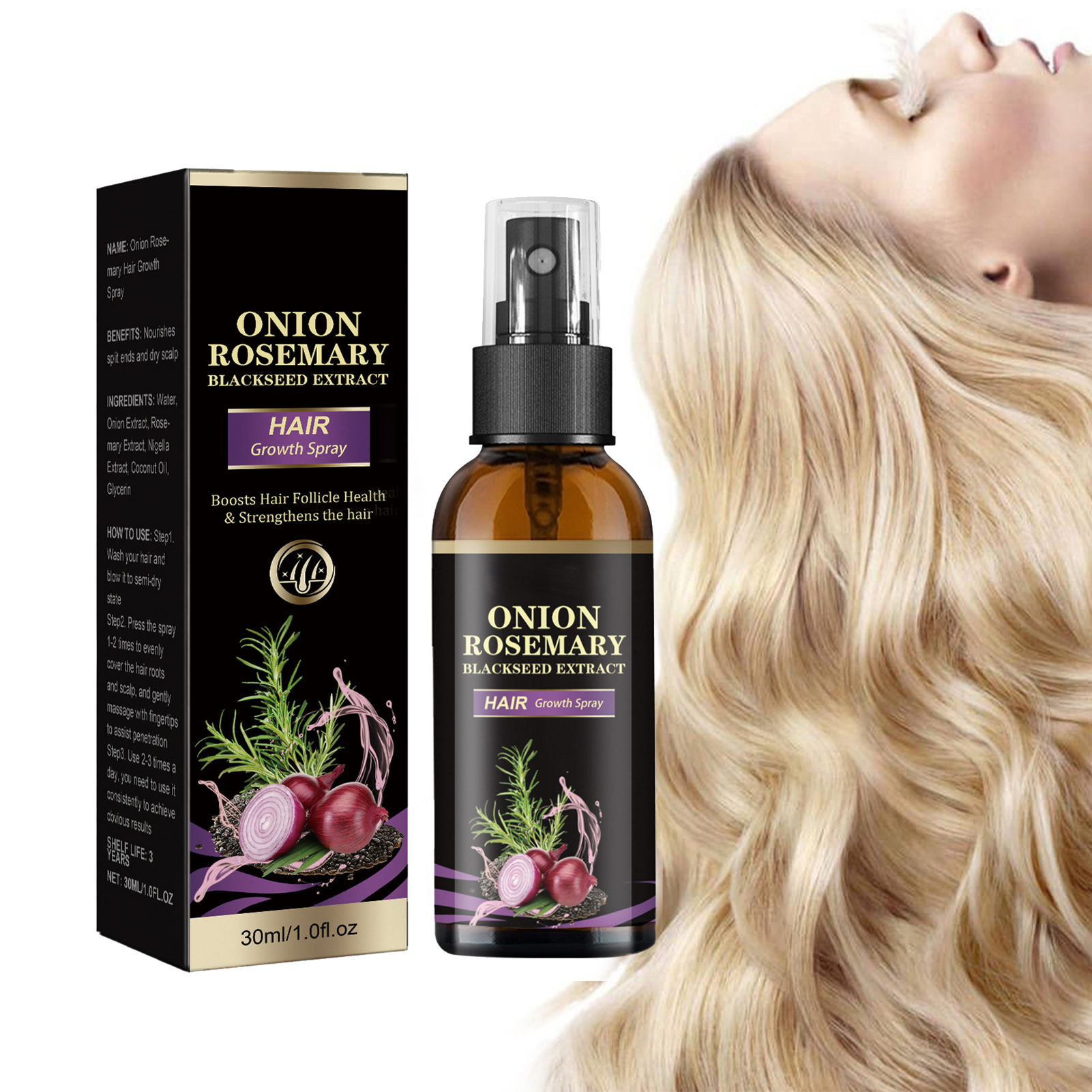 30ml Hair Growth Spray Onion R - Hair Growth Serum Oil recensione e prezzo