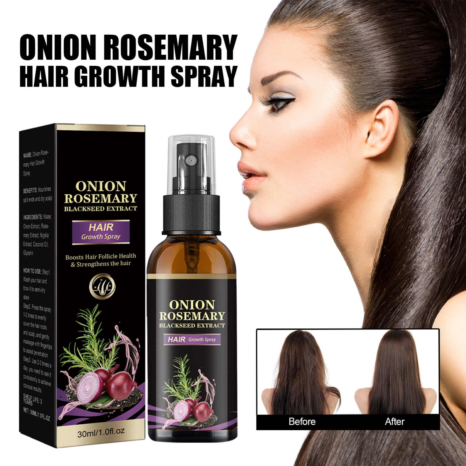 30ml Hair Growth Spray Onion R - Hair Growth Serum Oil recensione e prezzo