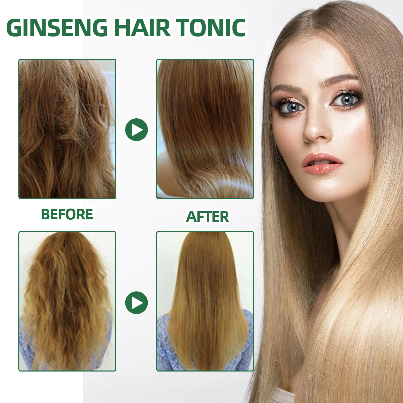 Natural Herbal Ginseng Hair Ca - Hair Care Herbal Products recensione e prezzo