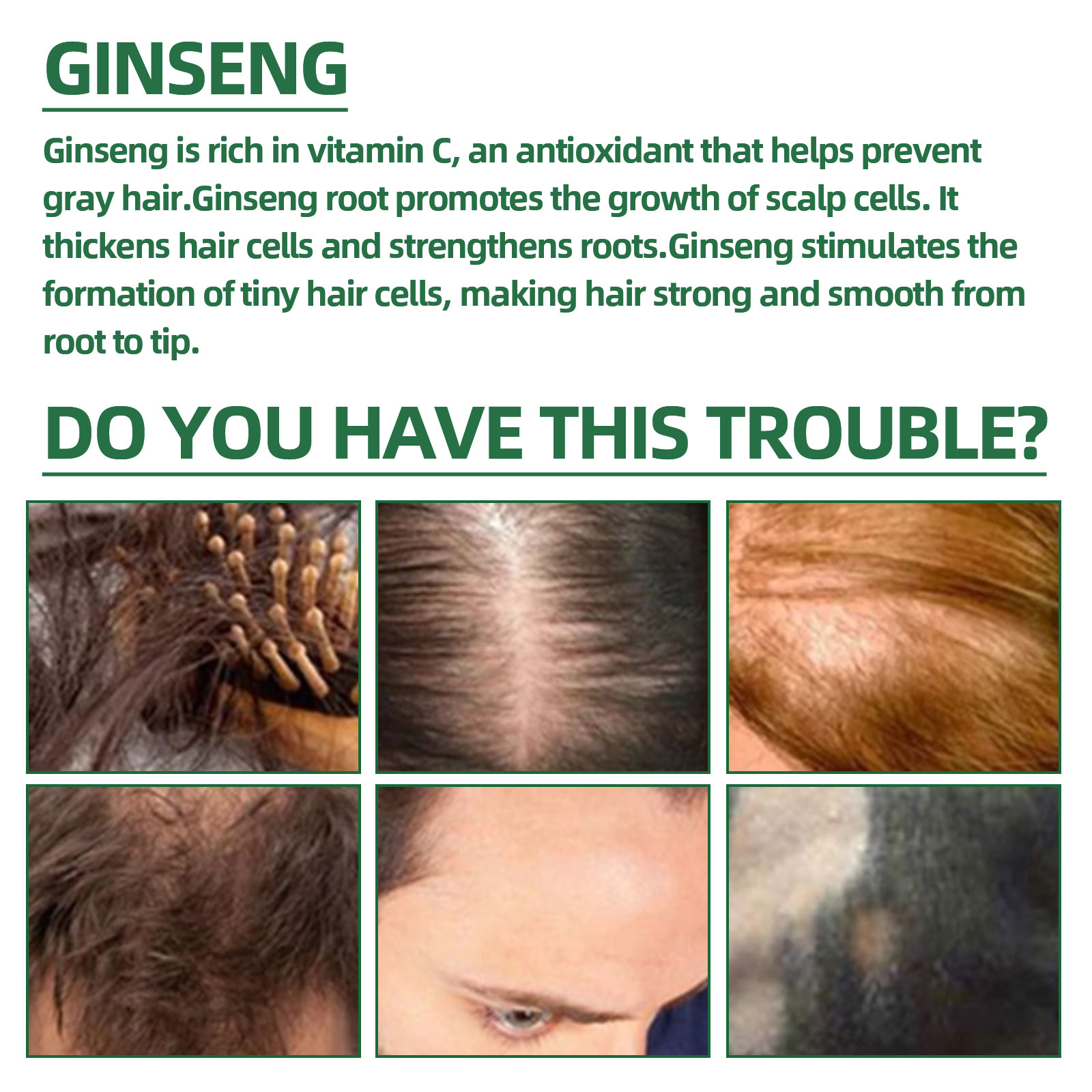 Natural Herbal Ginseng Hair Ca - Hair Care Herbal Products recensione e prezzo