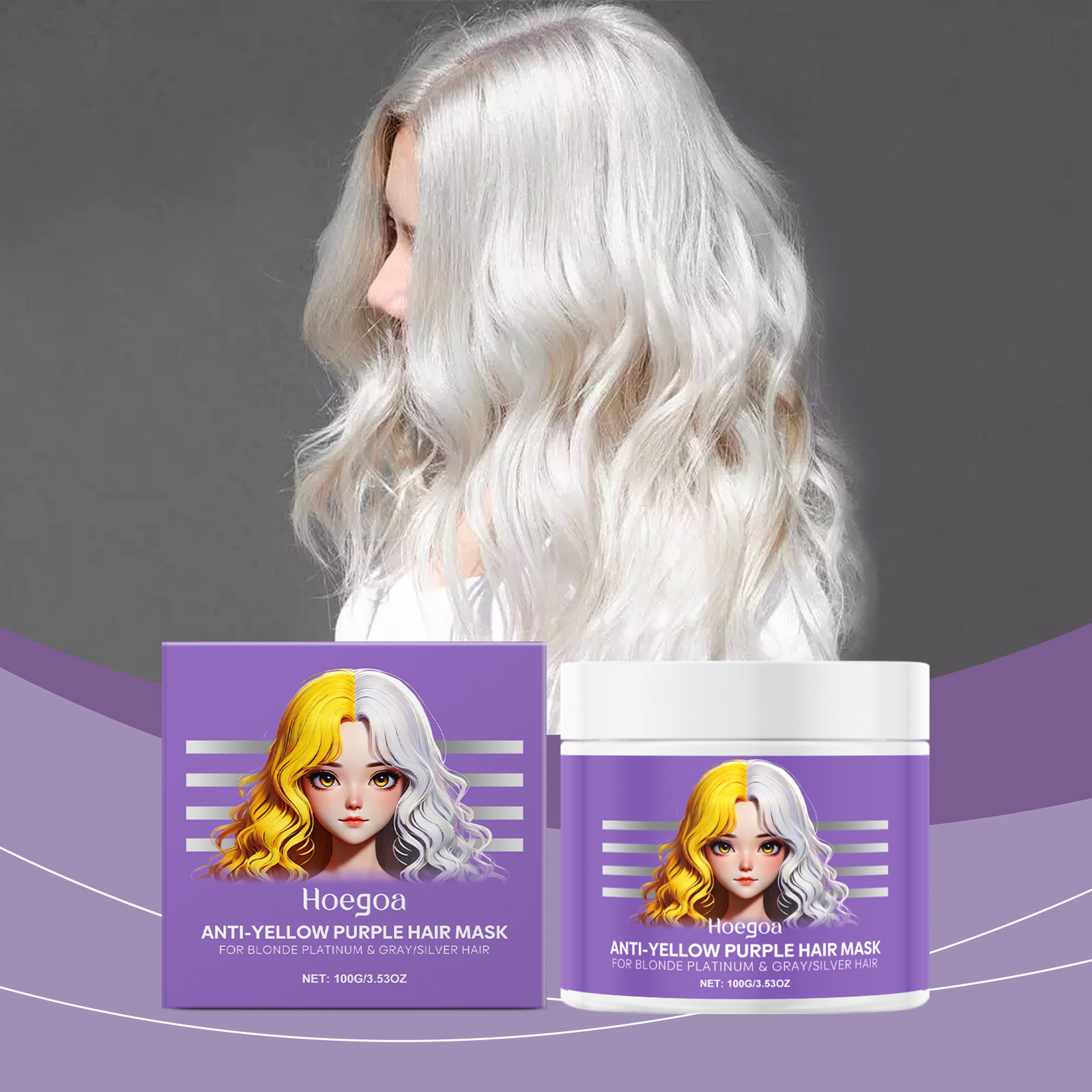 Purple Hair Mask Cover Gray Ha - Deep Conditioner Mask recensione e prezzo