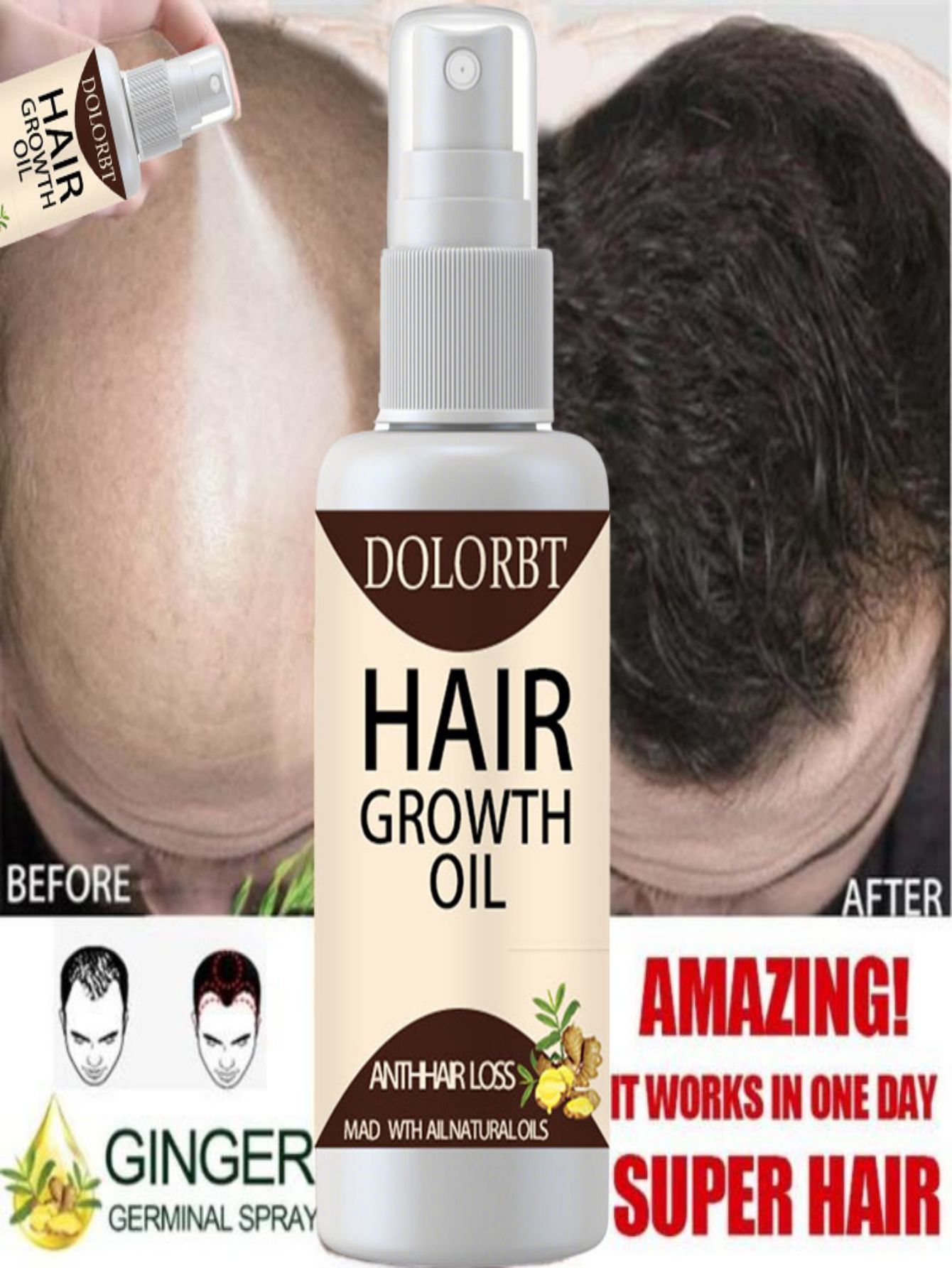 Hair Growth Essence Oil Spray  - Hair Care Herbal Products recensione e prezzo